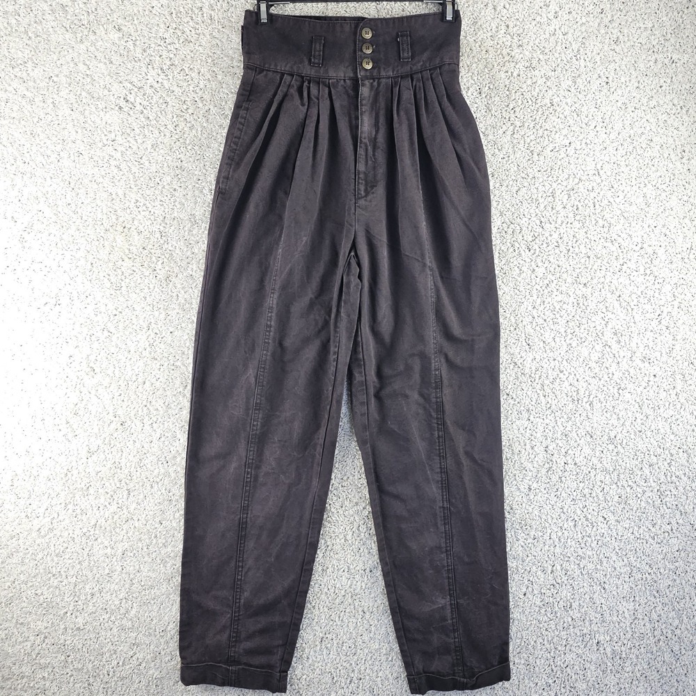 Vintage 80s Cherokee Pleated High Rise Mom Trousers Pants Sz 5 26x28 Made in USA